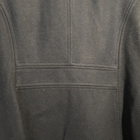 London Fog, Double Breasted, Ladies Navy Blue Peacoat with Scarf, Large, NWT - Picture 10 of 12